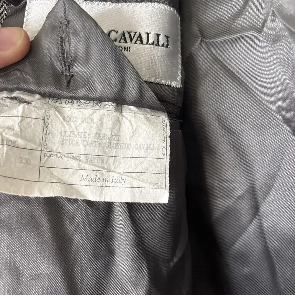 Cavellli Black & White High Quality Suit Jacket Single Breasted Made in Italy